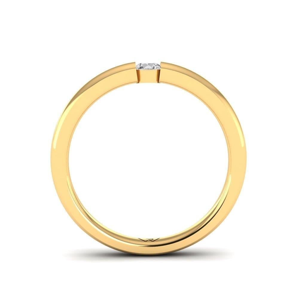 Solitaires Pureté Or Jaune Diamant 0.10 ct