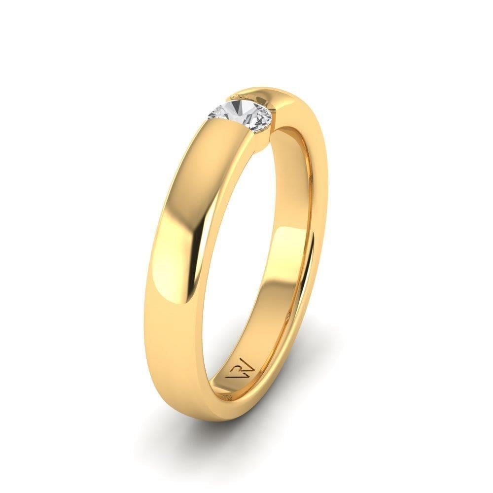Solitaires Pureté Or Jaune Diamant 0.20 ct