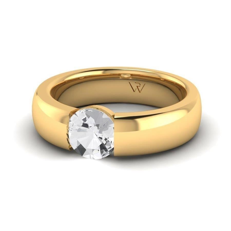 Solitaires Pureté Or Jaune Diamant de Synthèse 1.5 ct