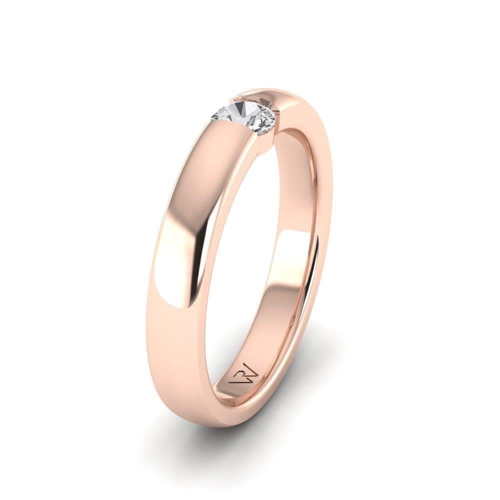 Solitaires Pureté Or Rose Diamant 0.20 ct