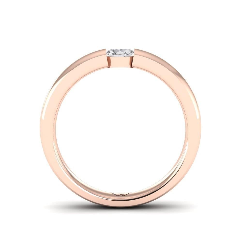 Solitaires Pureté Or Rose Diamant 0.25 ct