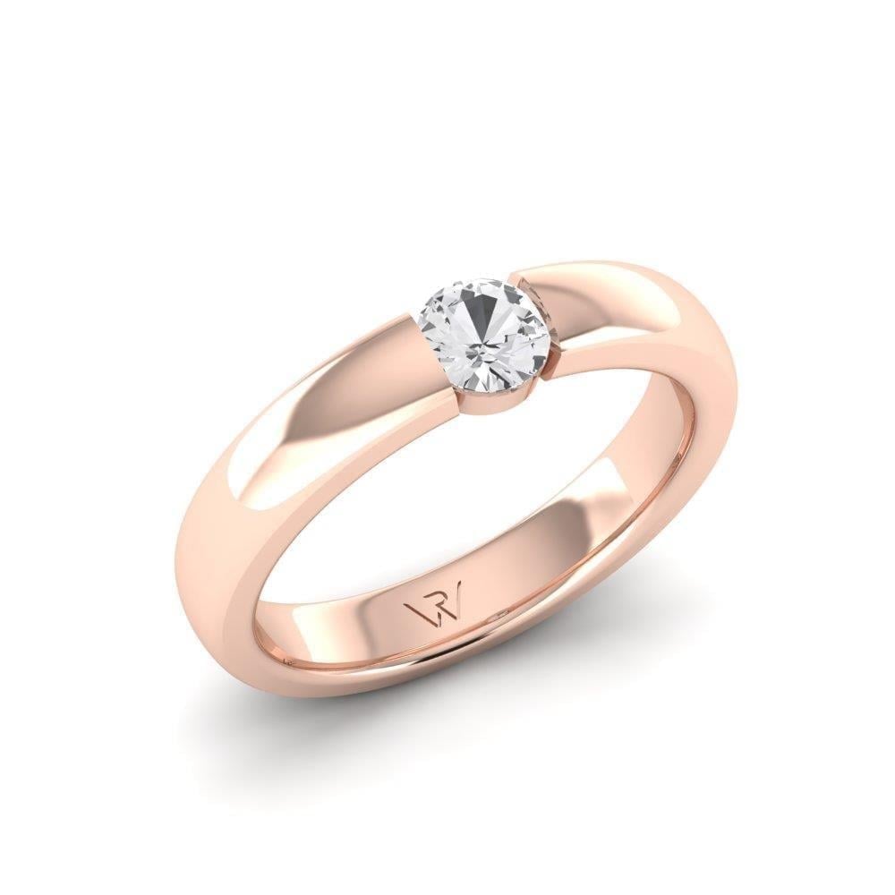 Solitaires Pureté Or Rose Diamant 0.33 ct