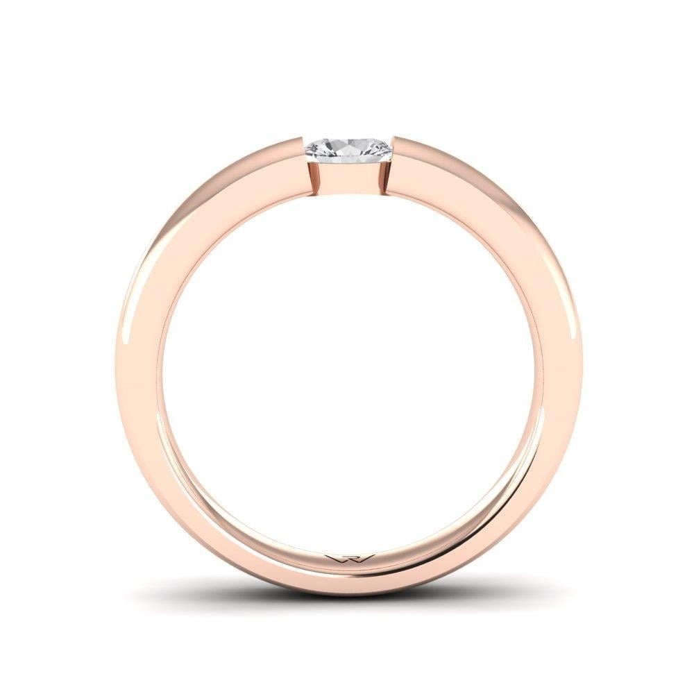 Solitaires Pureté Or Rose Diamant 0.33 ct