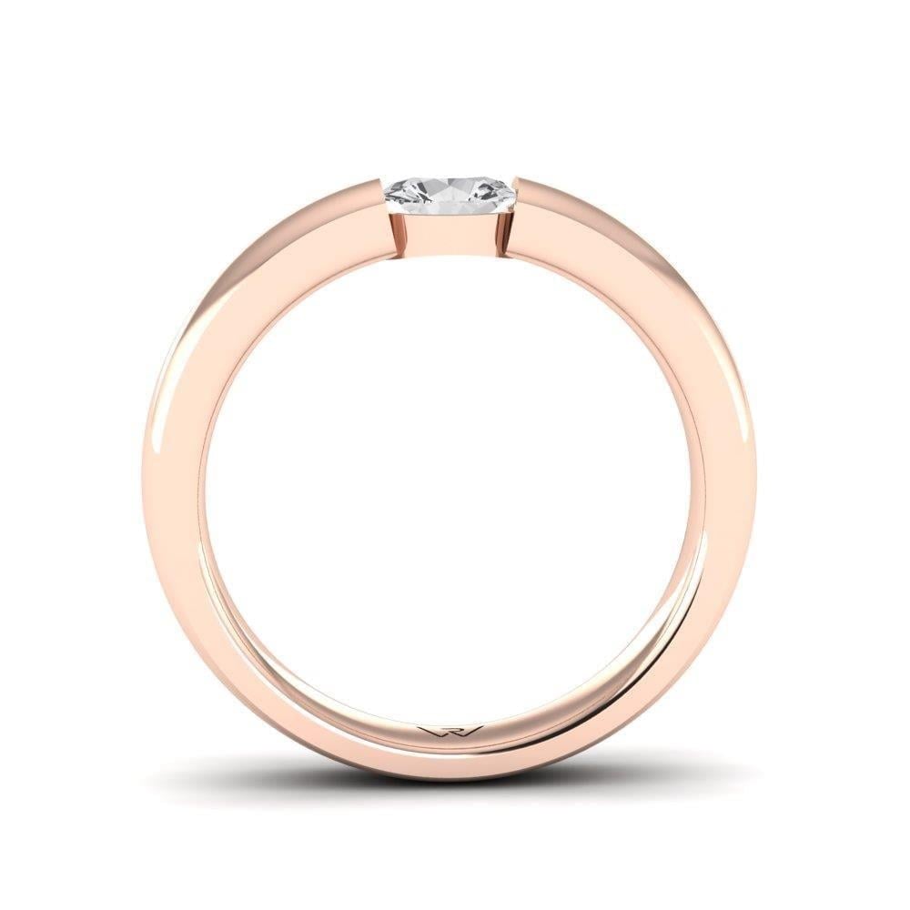 Solitaires Pureté Or Rose Diamant 0.50 ct