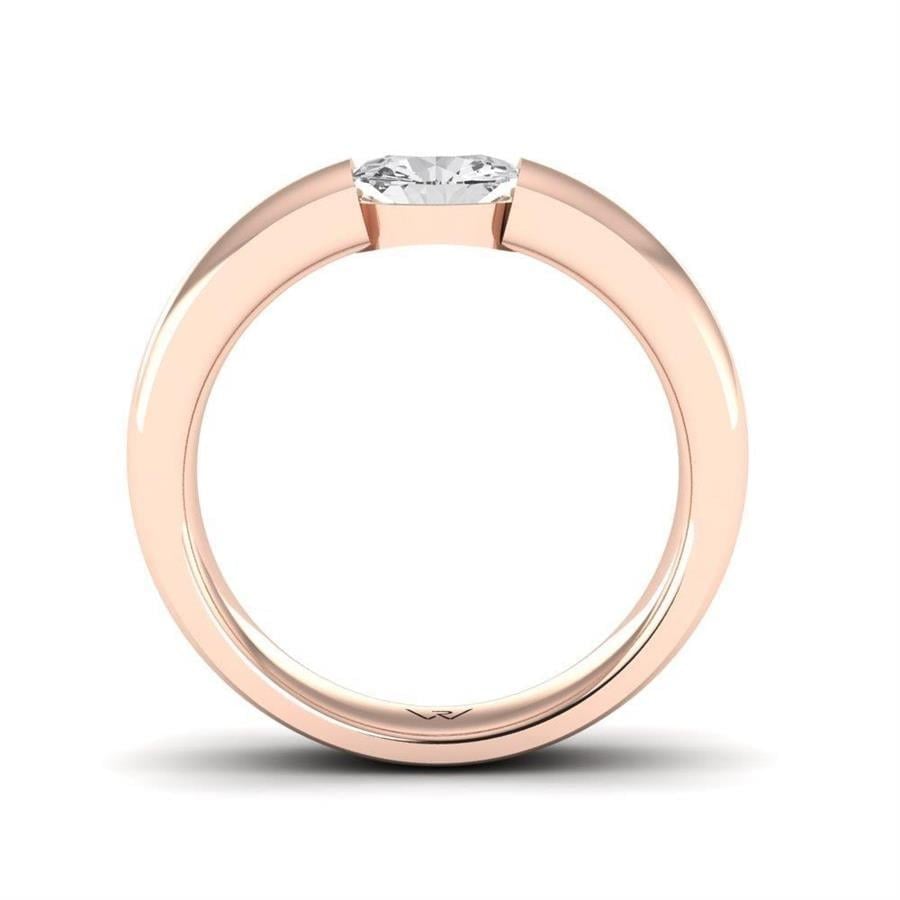 Solitaires Pureté Or Rose Diamant de Synthèse 1 ct