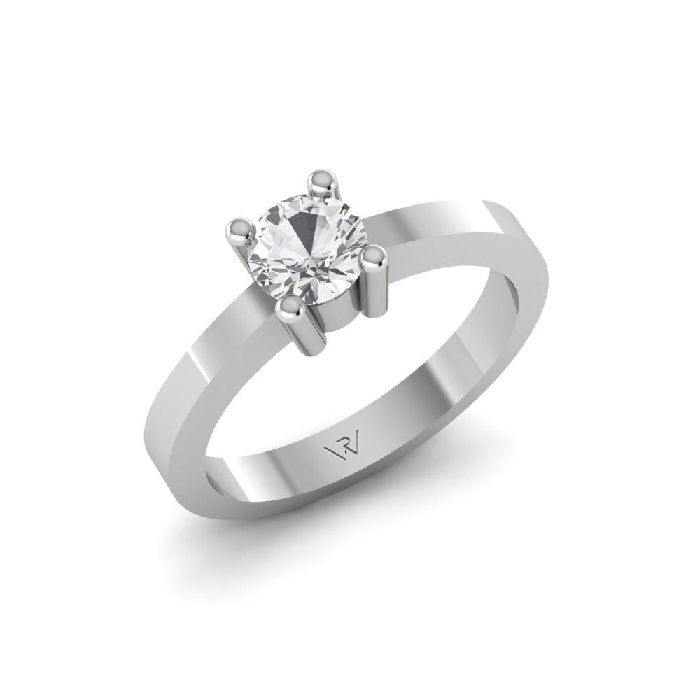 Solitaires Épuria Argent Or Blanc 0.50 ct