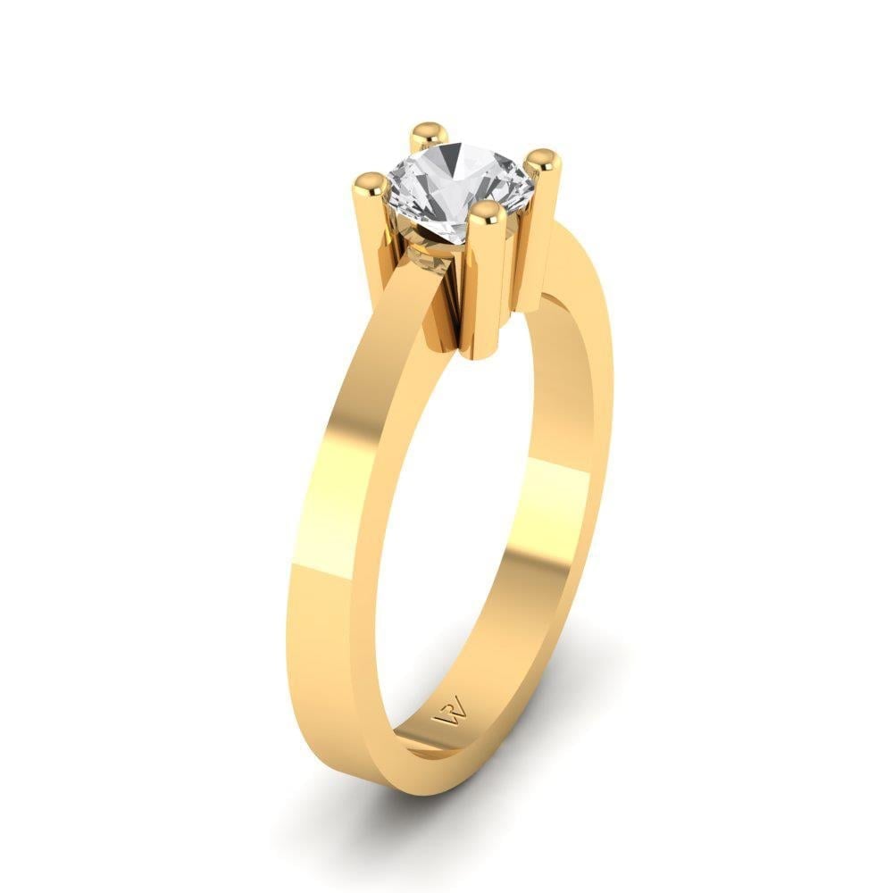 Solitaires Épuria Argent Or Jaune 0.50 ct