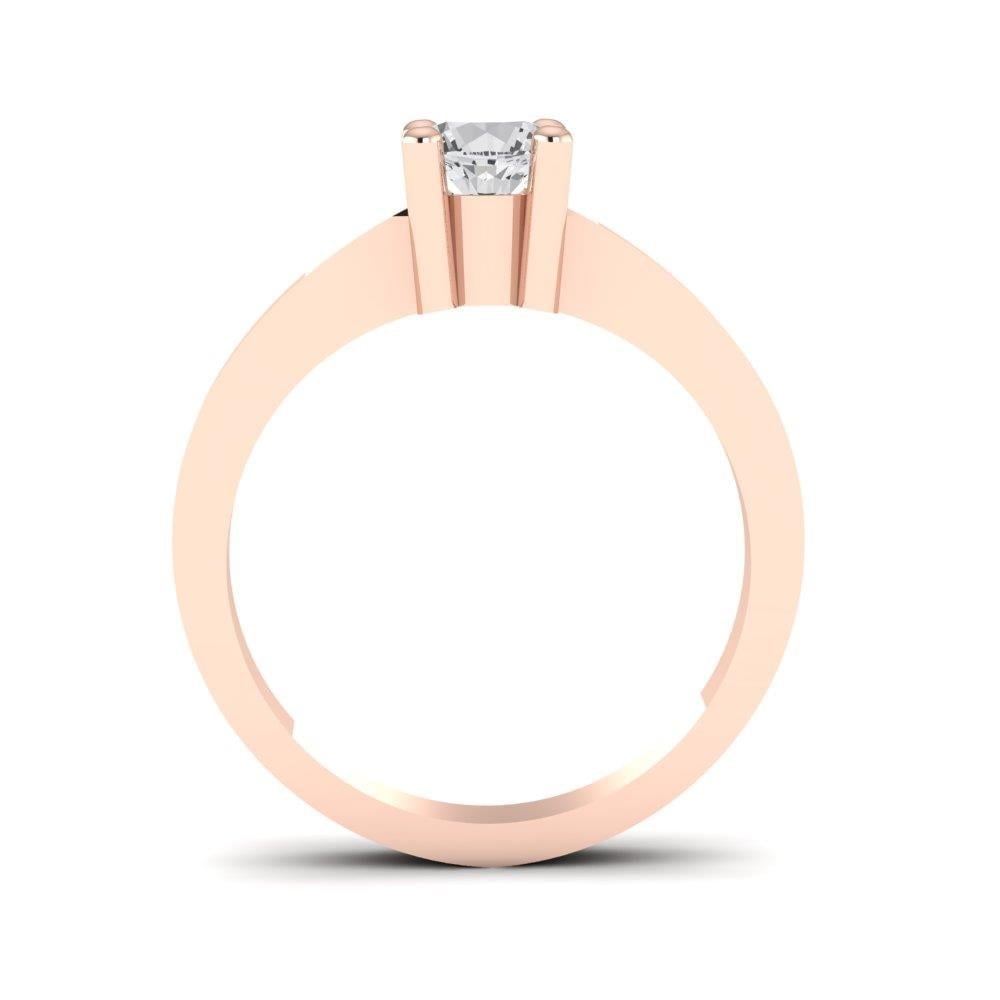 Solitaires Épuria Argent Or Rose 0.50 ct