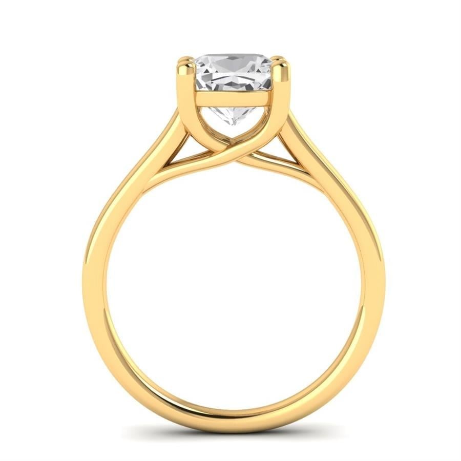 Solitaires Quatuor Argent Plaqué Or Jaune Diamant 2 ct