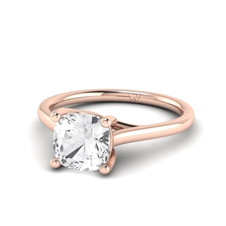 Solitaires Quatuor Argent Plaqué Or Rose Oxyde de zirconium 2 ct