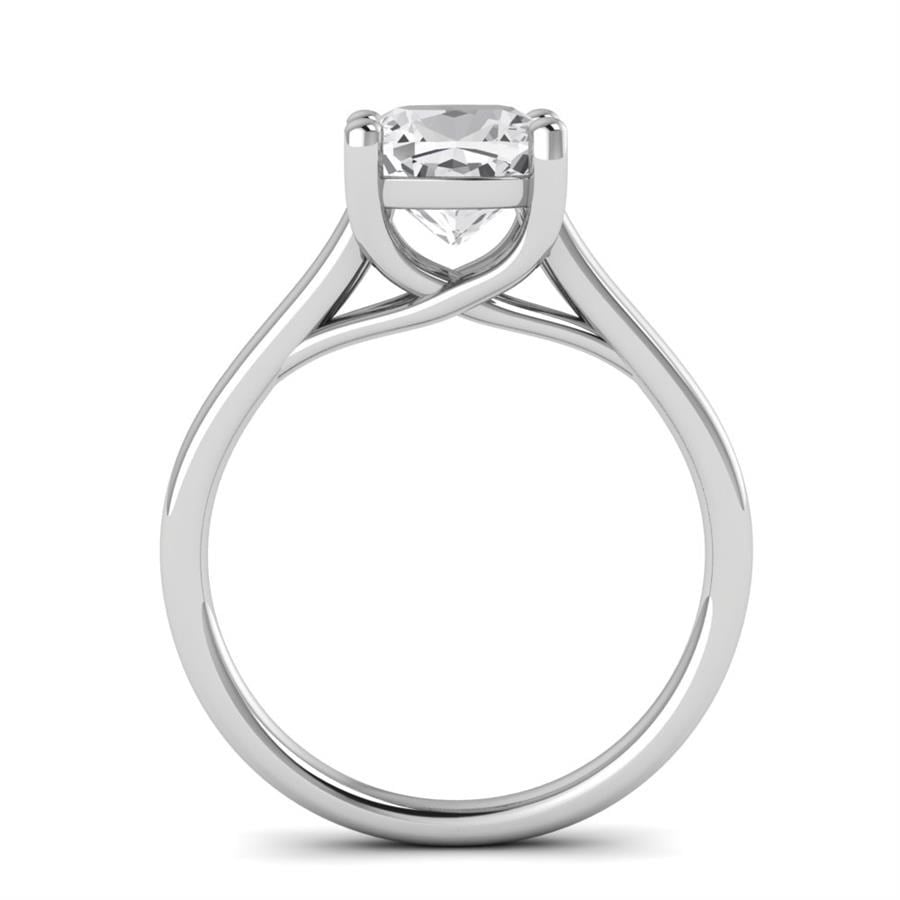 Solitaires Quatuor Argent Rhodié Blanc Diamant 2 ct