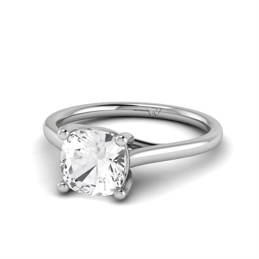 Solitaires Quatuor Argent Rhodié Blanc Diamant 2 ct