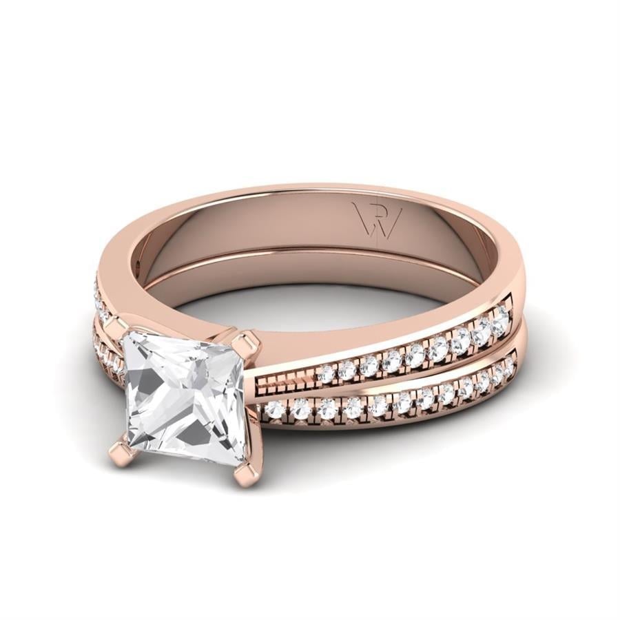 Solitaires Radiance Argent Plaqué Or Rose Oxyde de zirconium 1.30 ct