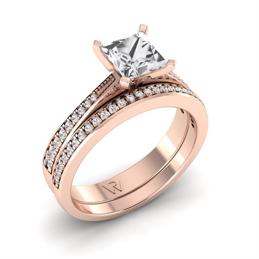 Solitaires Radiance Or Rose Oxyde de zirconium 1.30 ct