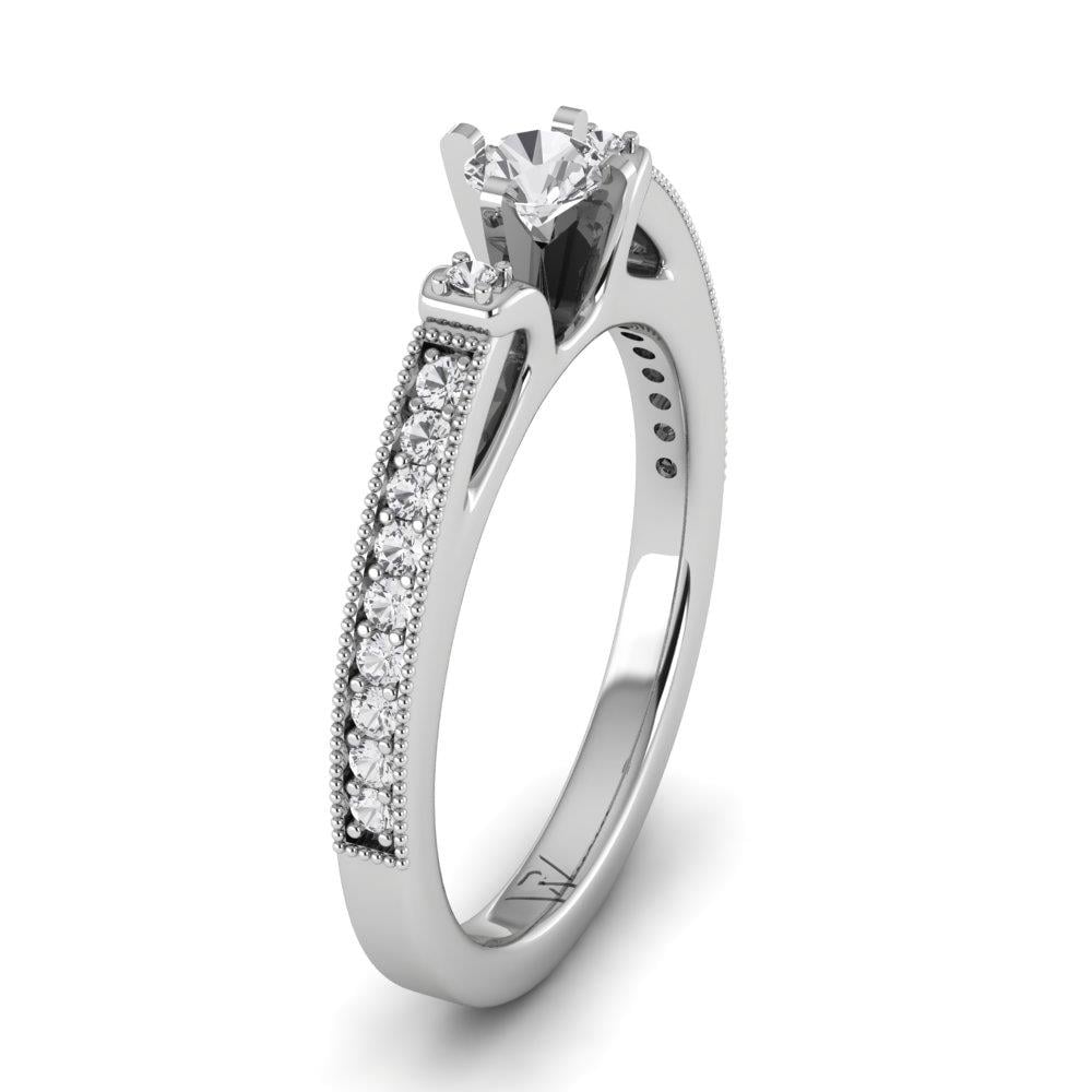 Solitaires Ravive Or Blanc Diamant 0.40 ct