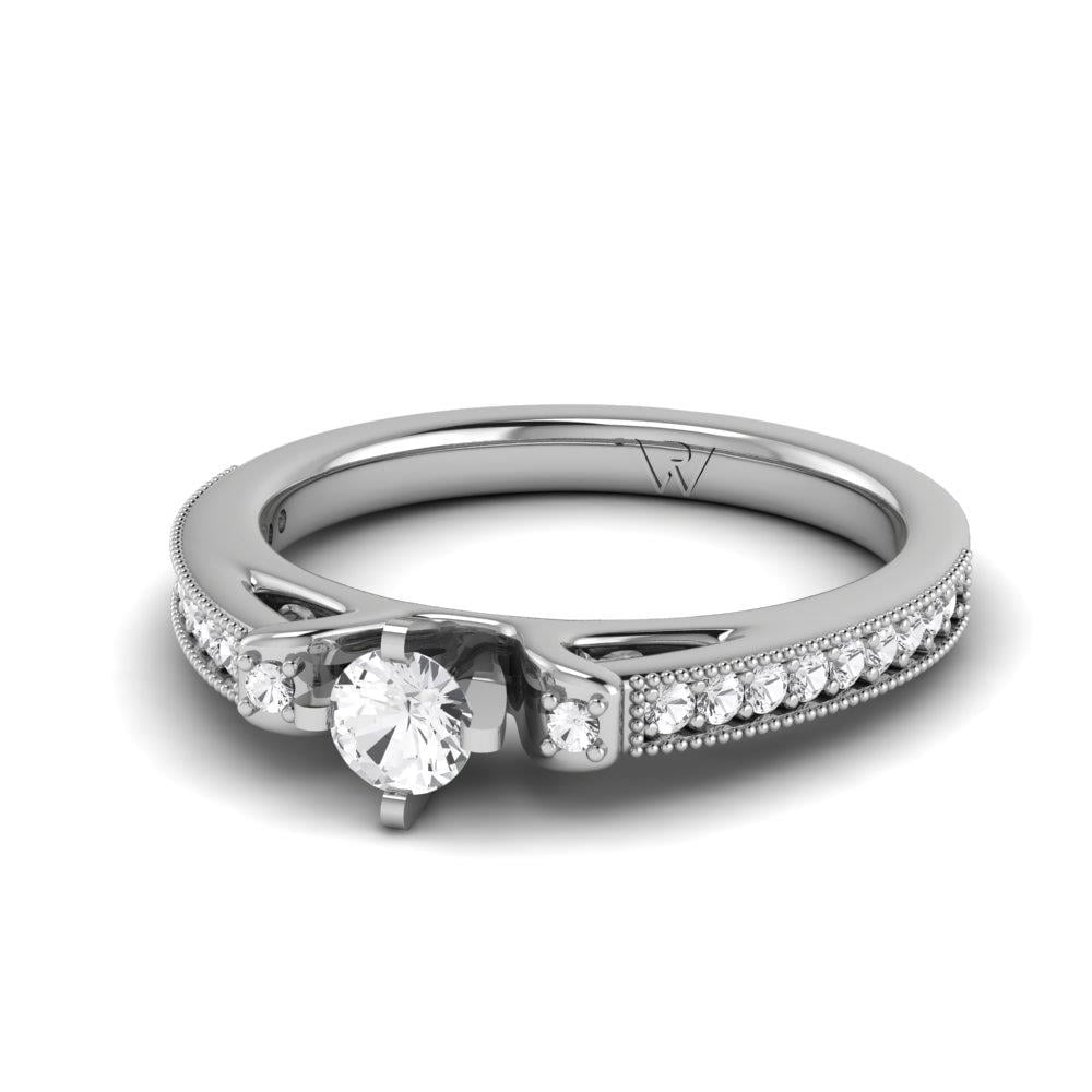 Solitaires Ravive Or Blanc Oxyde de zirconium 0.40 ct