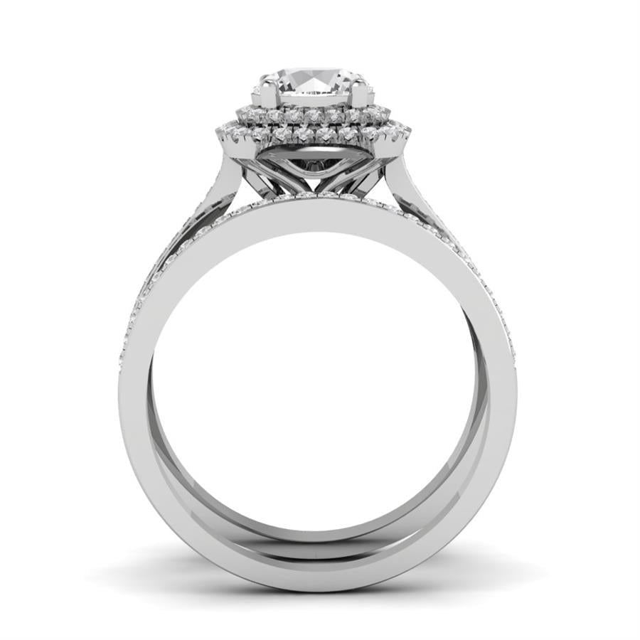 Solitaires Rayonne Or Blanc Oxyde de zirconium 1.27 ct
