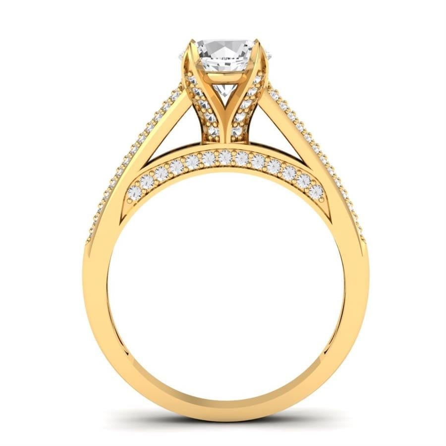 Solitaires Rosa Or Jaune Oxyde de zirconium 1.47 ct