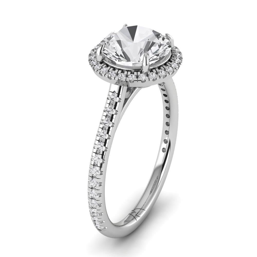 Solitaires Seris Argent Rhodié Blanc Diamant 2.15 ct