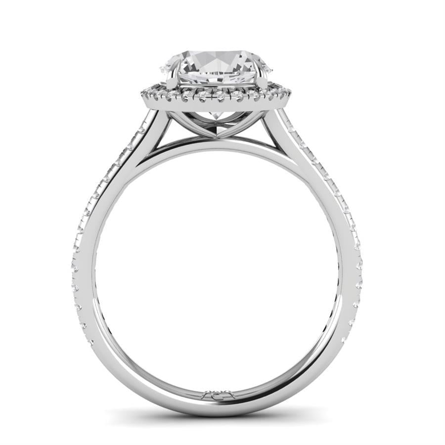 Solitaires Seris Argent Rhodié Blanc Oxyde de zirconium 2.15 ct
