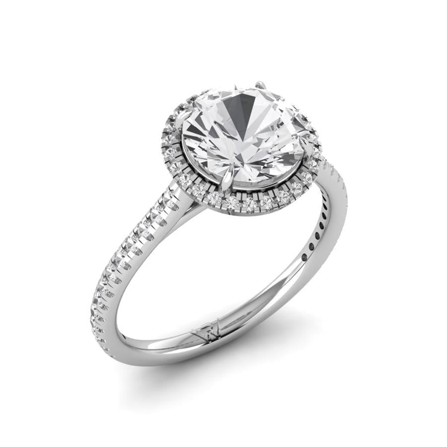 Solitaires Seris Or Blanc Oxyde de zirconium 2.15 ct