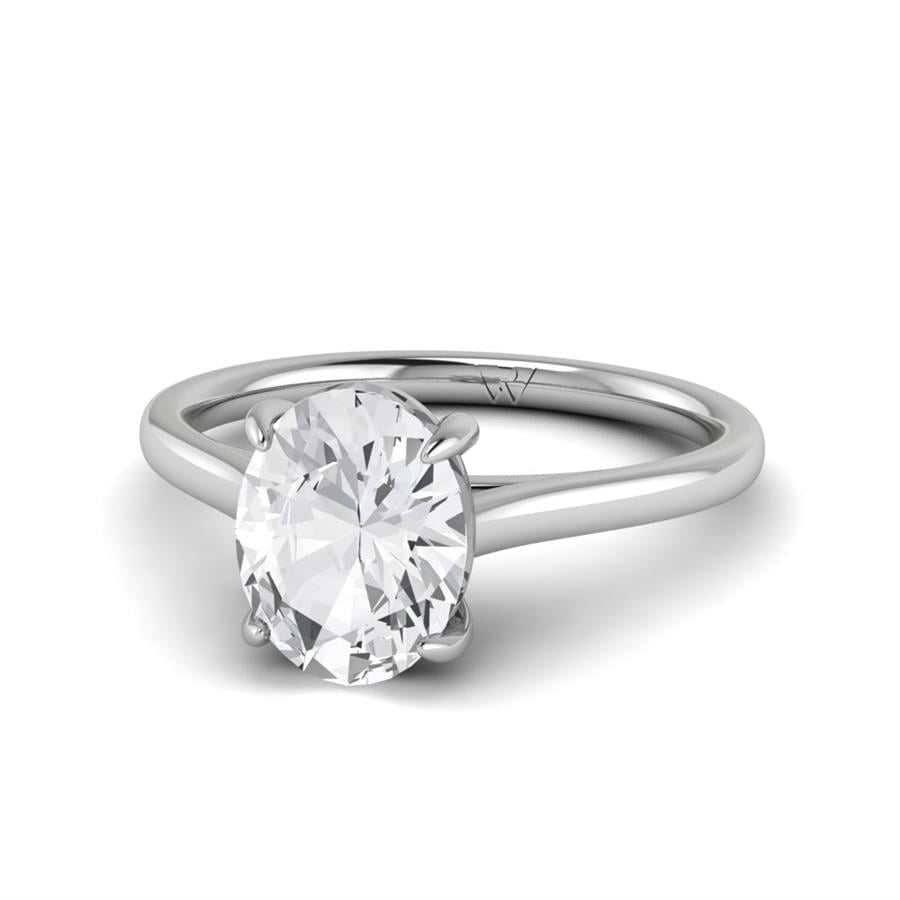Solitaires Solira Argent Rhodié Blanc Diamant 2 ct