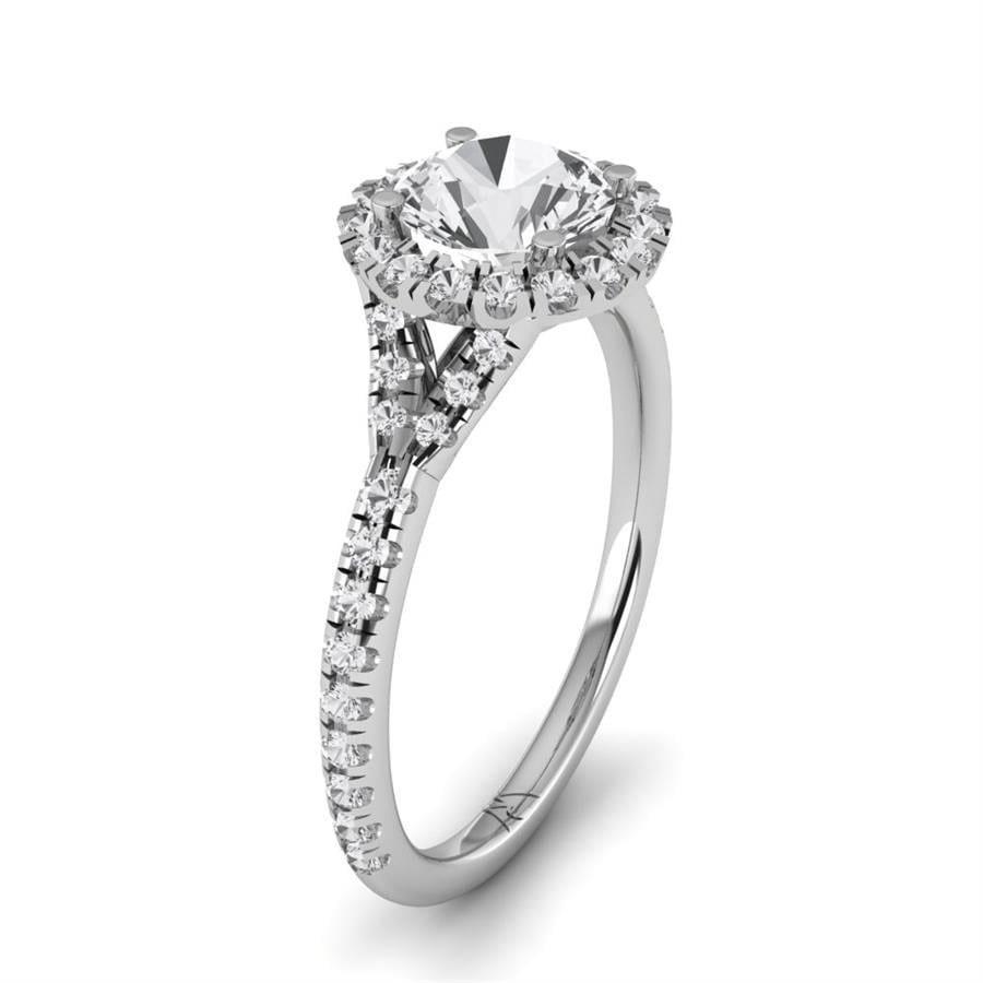 Solitaires Soliva Argent Rhodié Blanc Oxyde de zirconium 1 ct