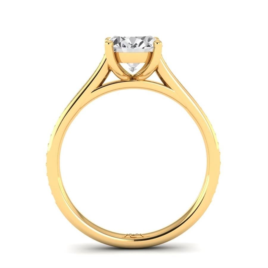 Solitaires Stella Argent Plaqué Or Jaune Oxyde de zirconium 1.65 ct