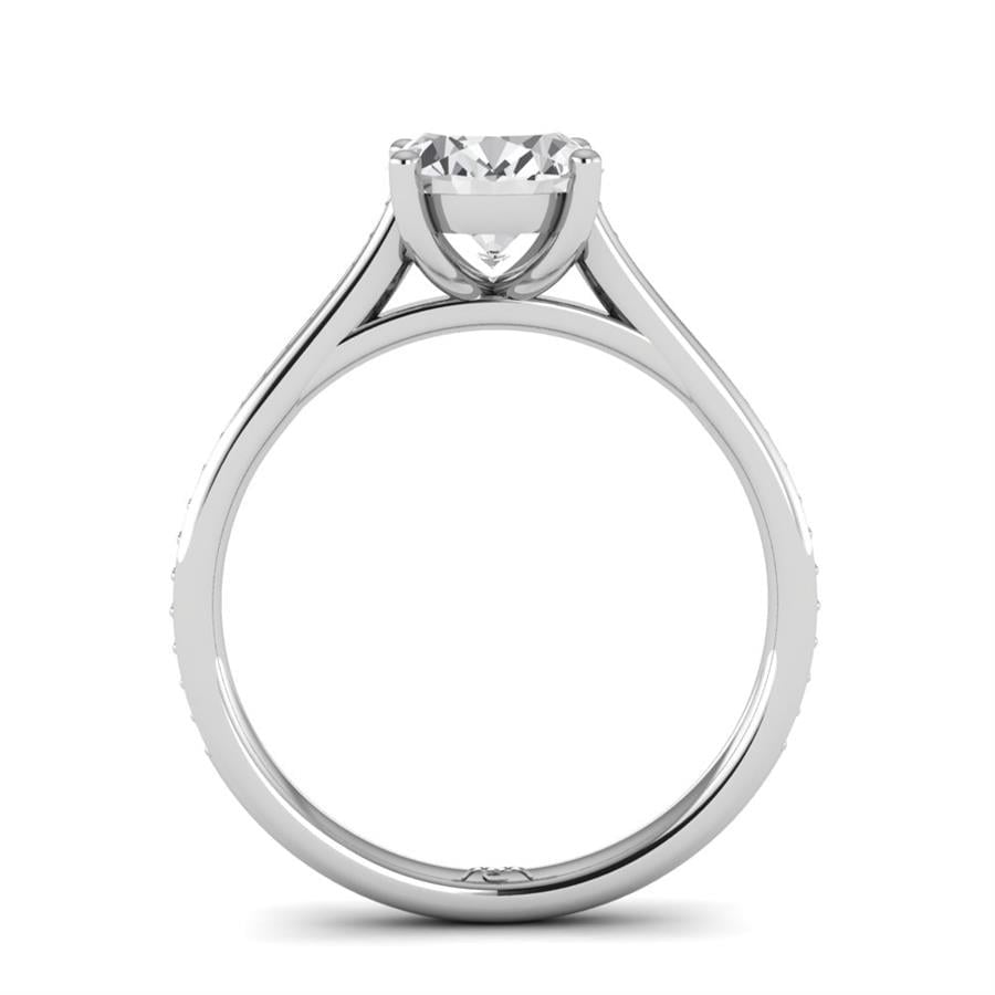 Solitaires Stella Argent Rhodié Blanc Diamant 1.65 ct