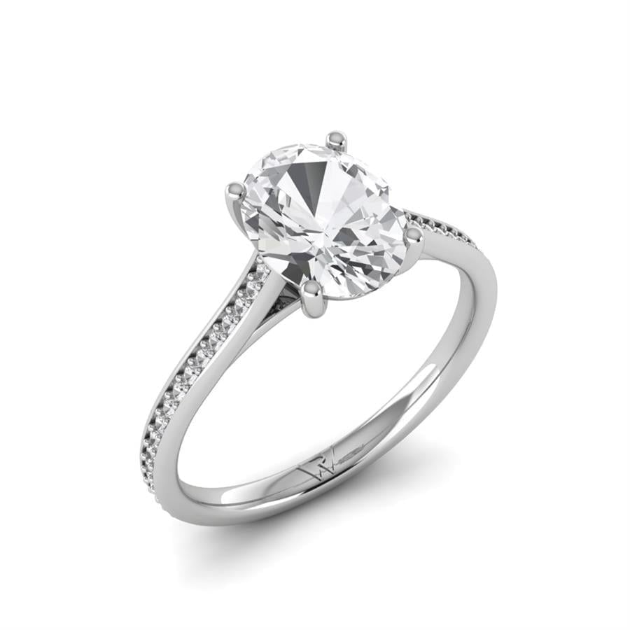 Solitaires Stella Argent Rhodié Blanc Diamant 1.65 ct