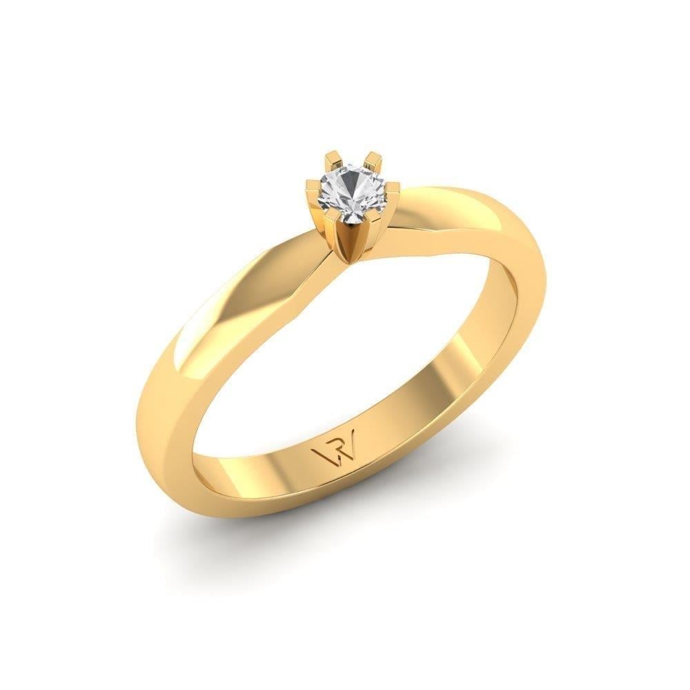 Solitaires Sublime Or Jaune Diamant 0.10 ct