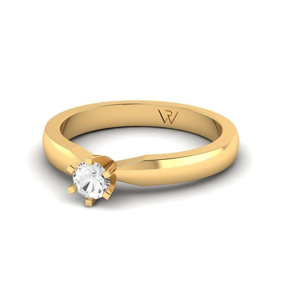 Solitaires Sublime Or Jaune Diamant 0.20 ct