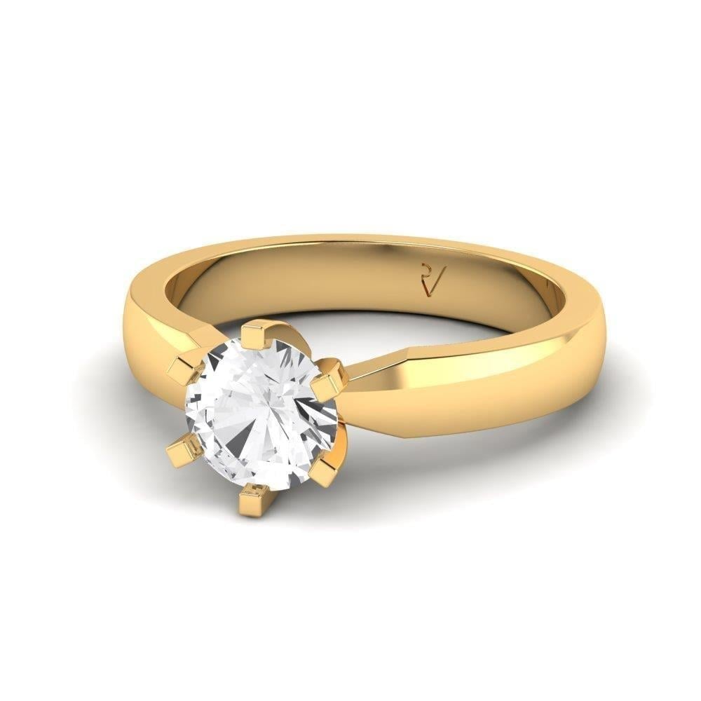 Solitaires Sublime Or Jaune Diamant 0.90 ct