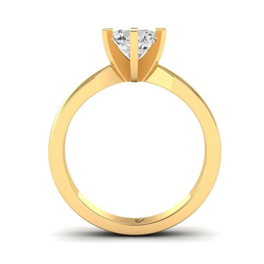 Solitaires Sublime Or Jaune Diamant de Synthèse 2.79 ct
