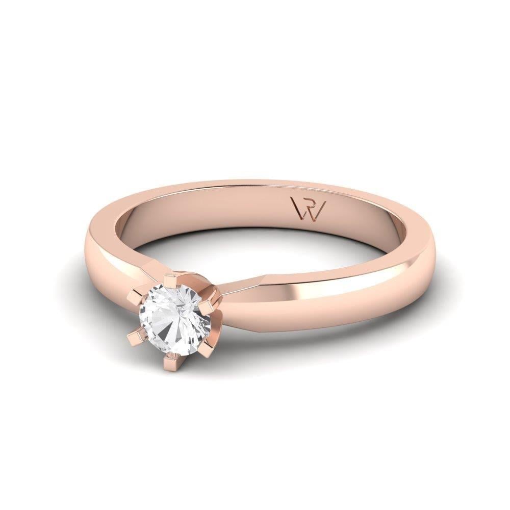 Solitaires Sublime Or Rose Diamant 0.25 ct
