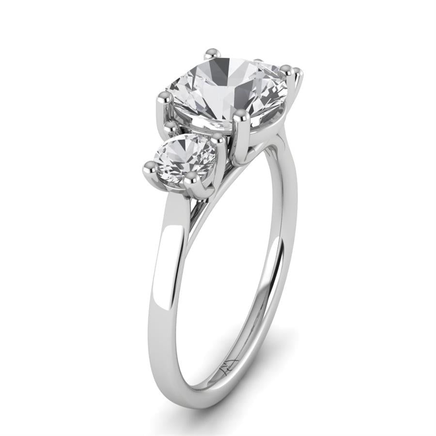 Solitaires Syra Argent Rhodié Blanc Diamant 2.4 ct