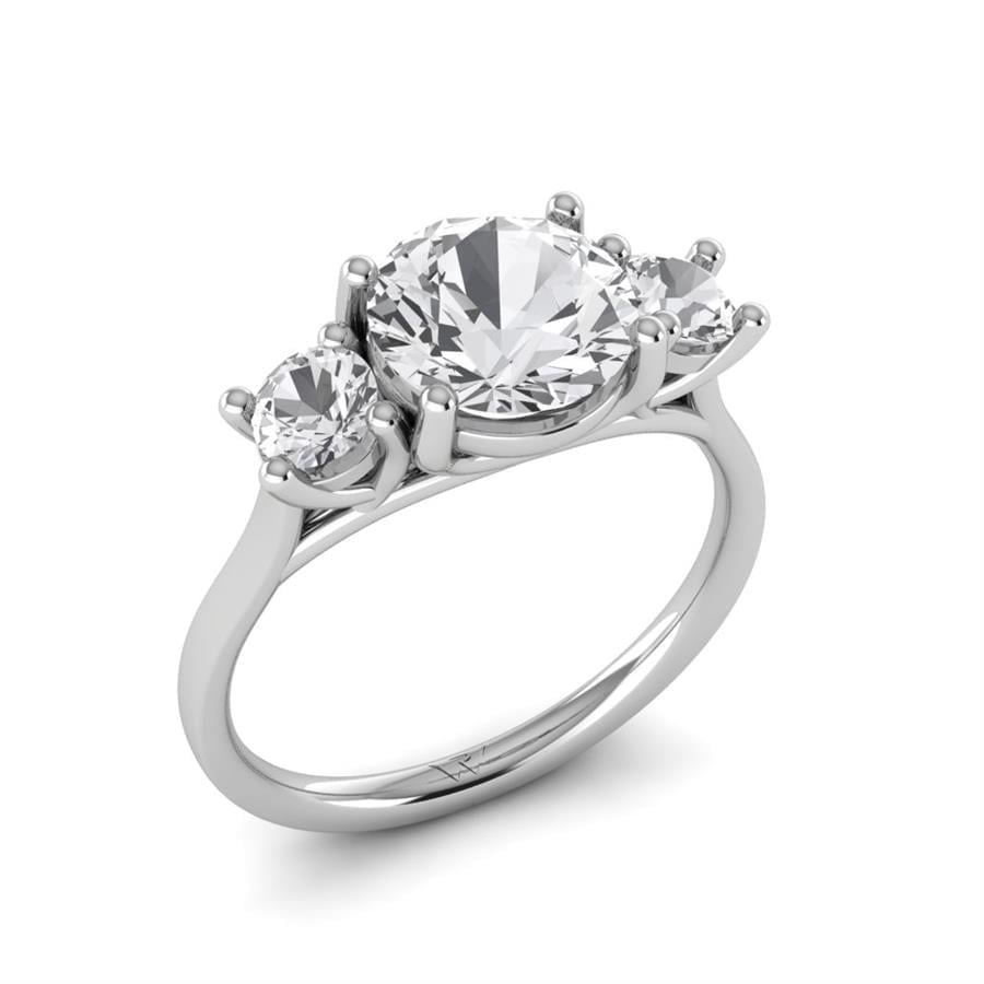 Solitaires Syra Or Blanc Oxyde de zirconium 2.4 ct