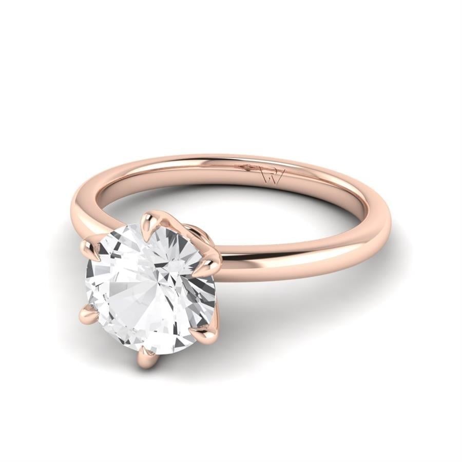 Solitaires Talara Argent Plaqué Or Rose Oxyde de zirconium 2 ct