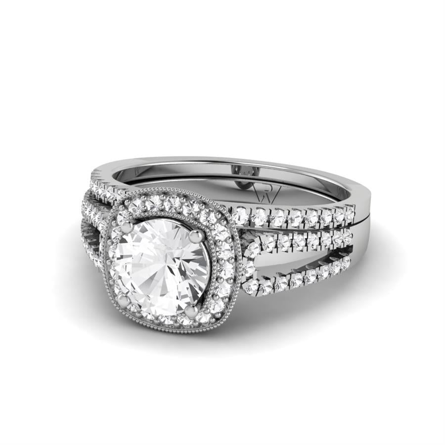 Solitaires Éternelle Argent Rhodié Blanc Oxyde de zirconium 1.25 ct