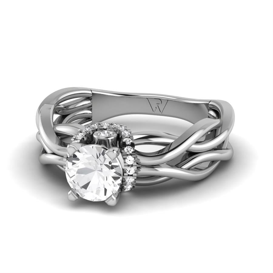 Solitaires Tessa Argent Rhodié Blanc Diamant 0.95 ct