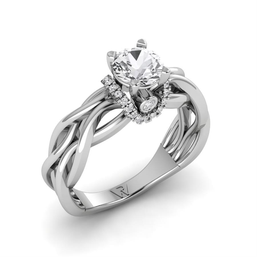 Solitaires Tessa Argent Rhodié Blanc Oxyde de zirconium 0.95 ct