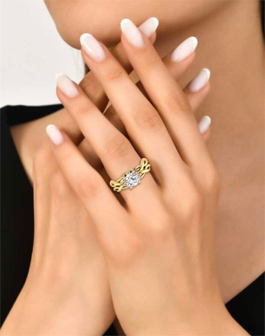 Solitaires Tessa Or Jaune Oxyde de zirconium 0.95 ct