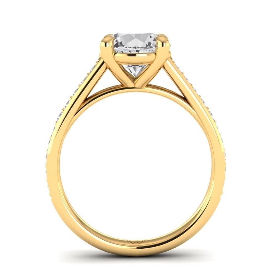 Solitaires Thalen Argent Plaqué Or Jaune Diamant 2.30 ct