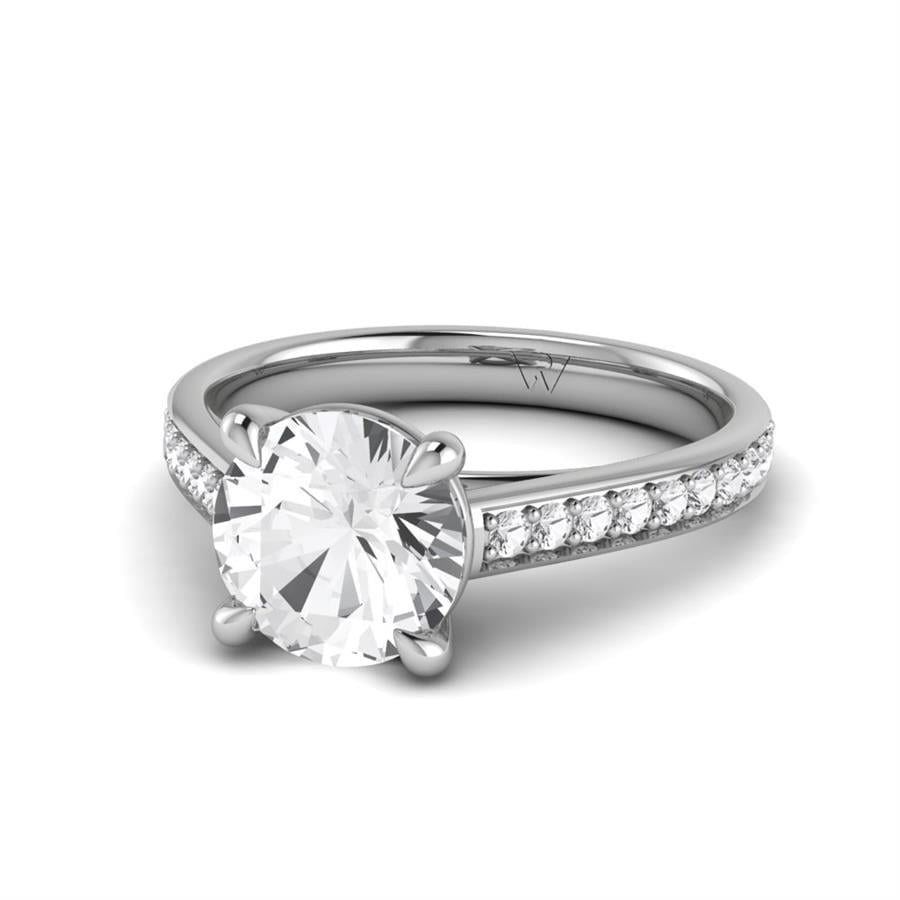 Solitaires Thalen Argent Rhodié Blanc Oxyde de zirconium 2.30 ct