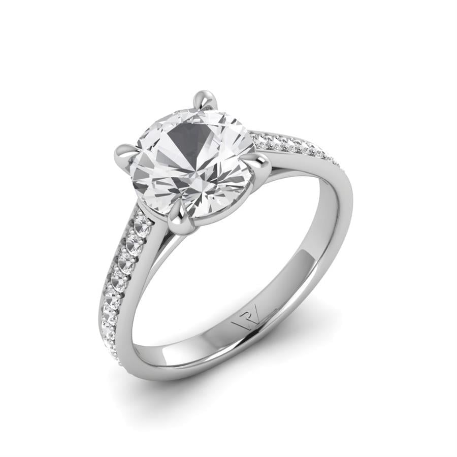 Solitaires Thalen Or Blanc Oxyde de zirconium 2.30 ct
