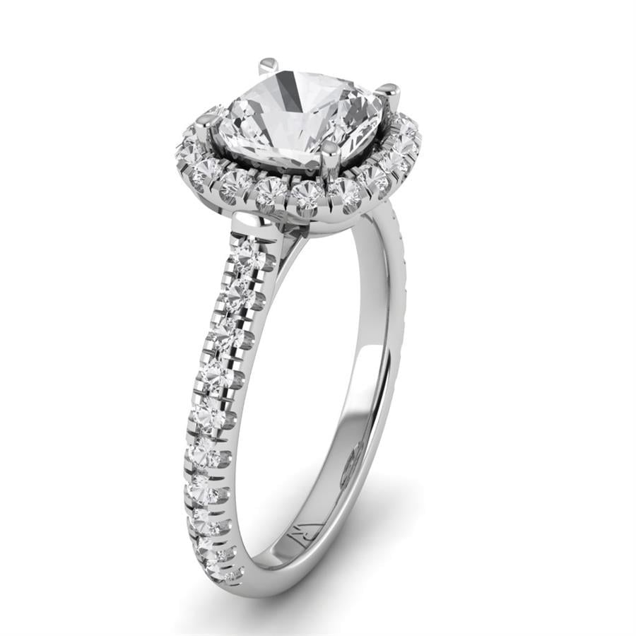 Solitaires Thalys Argent Rhodié Blanc Diamant 2.55 ct