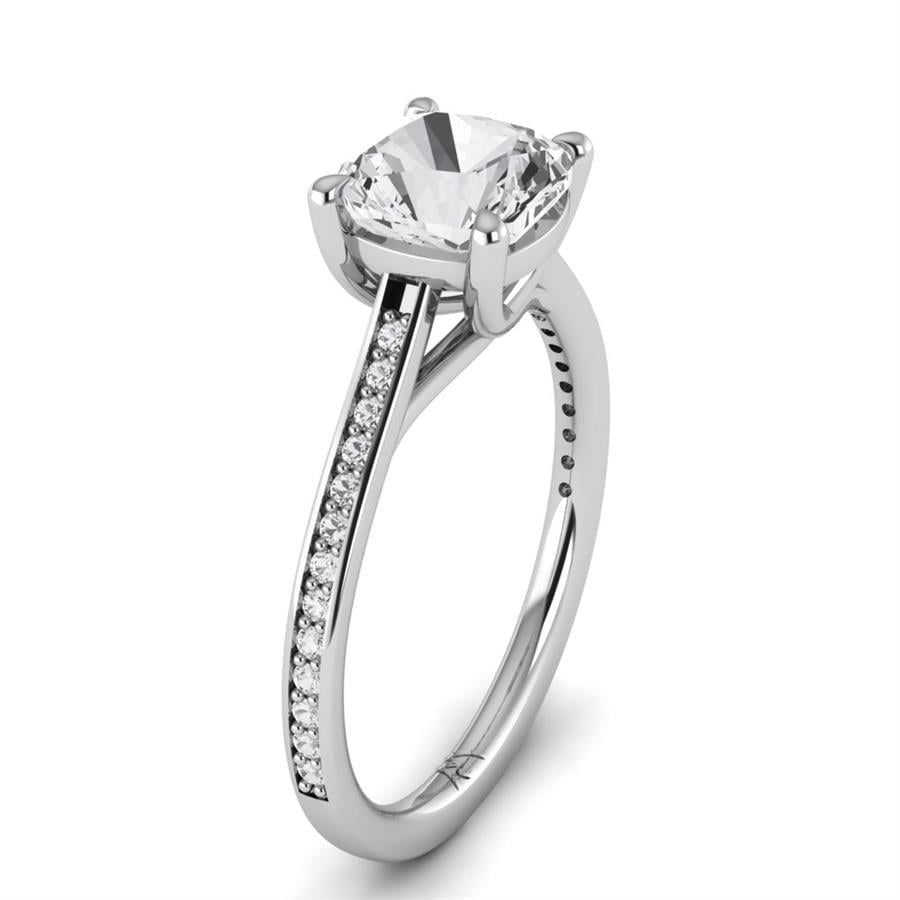 Solitaires Vanyra Argent Rhodié Blanc Diamant 2.15 ct