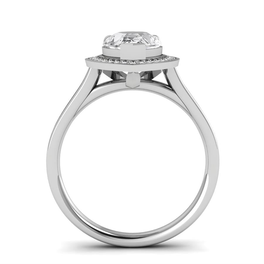 Solitaires Vélina Argent Rhodié Blanc Diamant 2.3 ct