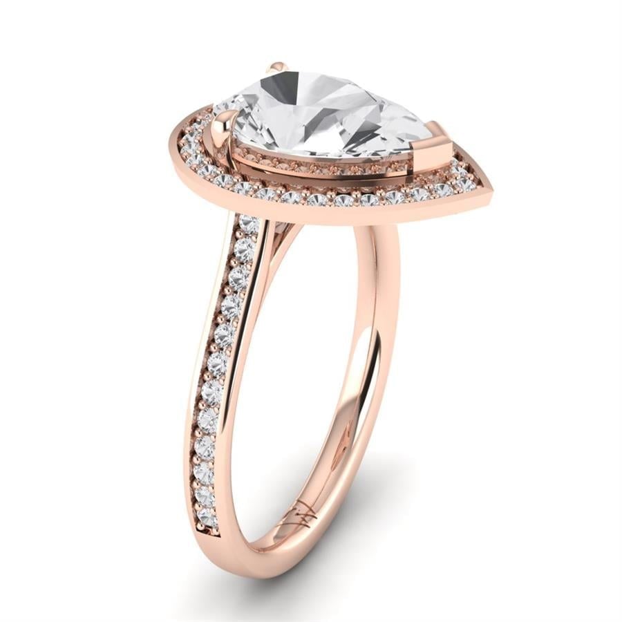 Solitaires Vélina Or Rose Oxyde de zirconium 2.3 ct