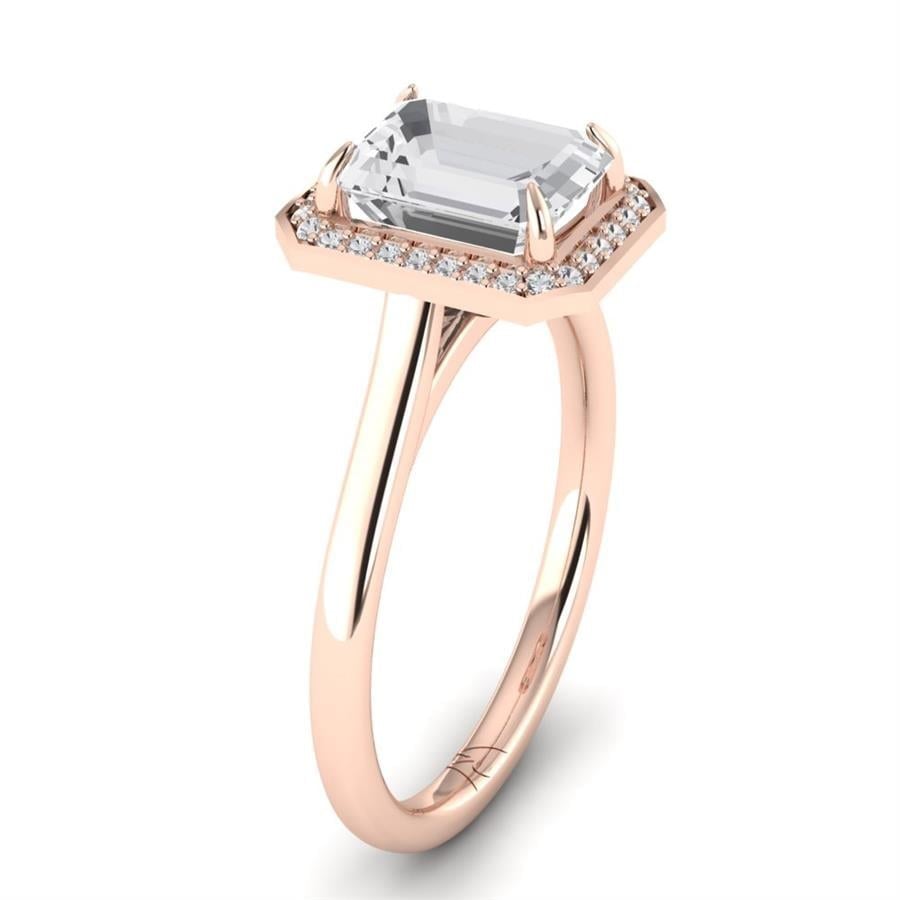 Solitaires Vélora Argent Plaqué Or Rose Diamant 2.10 ct
